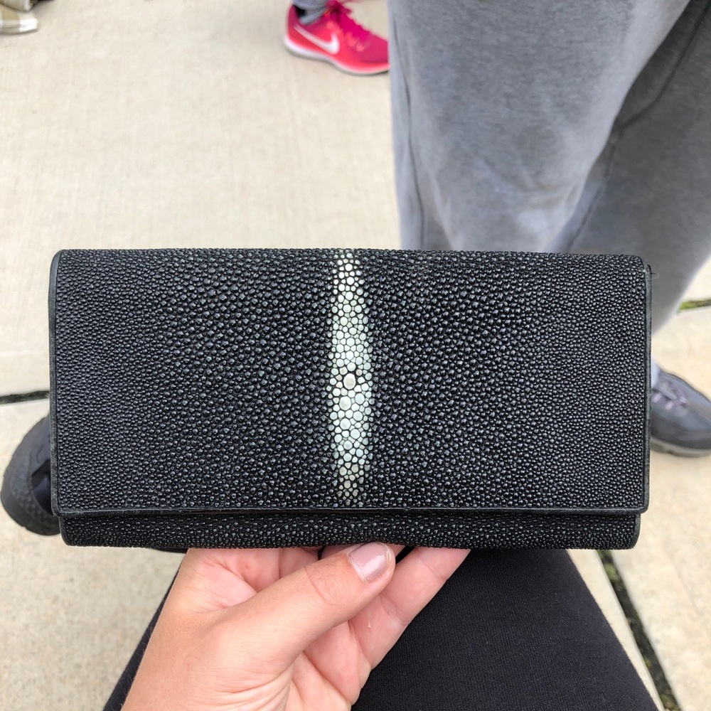 Real stingray leather wallet